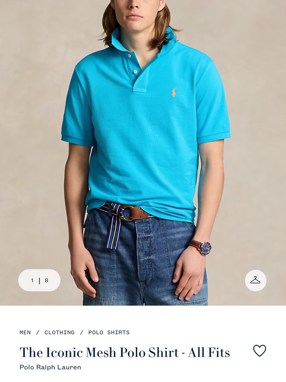 Polo by Ralph Lauren Men’s Polo Shirt in Bright Turquoise -  Classic Fit - Sz SP
